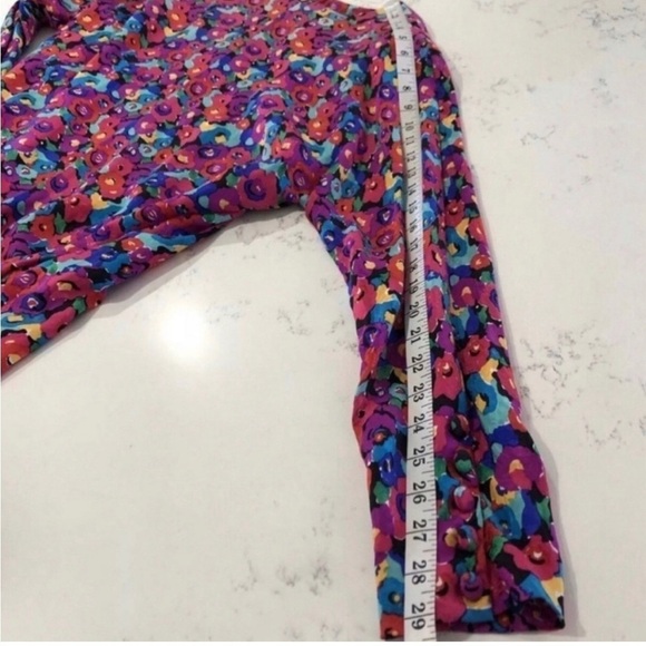 Vintage Carolyne Barton multi color long sleeve dress - Picture 9 of 12